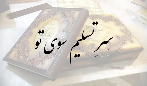 سِرِ تسلیم سوی تو در منزل گیسوی تو